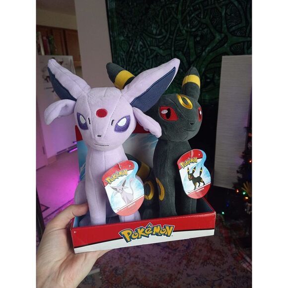 Pokemon 8" Espeon & Umbreon Plush 2-Pack - Officially Licensed - Eevee Evolutio - Picture 8 of 15